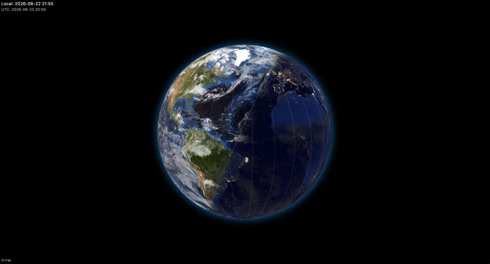 The 3D globe view