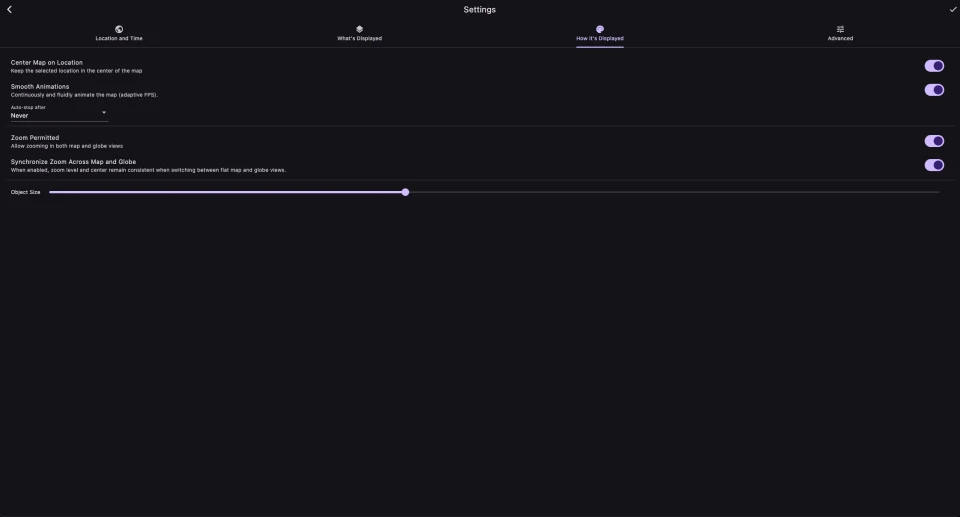 The How it's Displayed tab